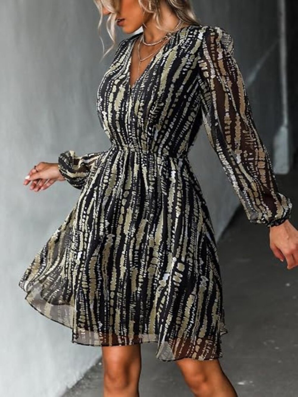 Womens Fall Floral Dress Boho Vacation Mini Wedding Guest Dresses